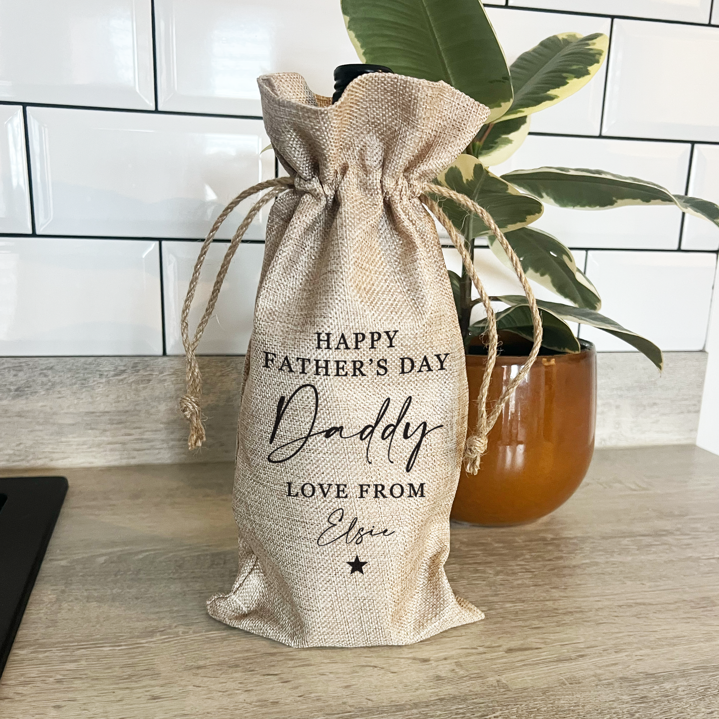 Personalised Father's Day Bottle Bag