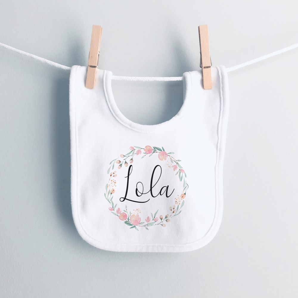 
                      
                        Personalised Floral Wreath Name Baby Vest
                      
                    