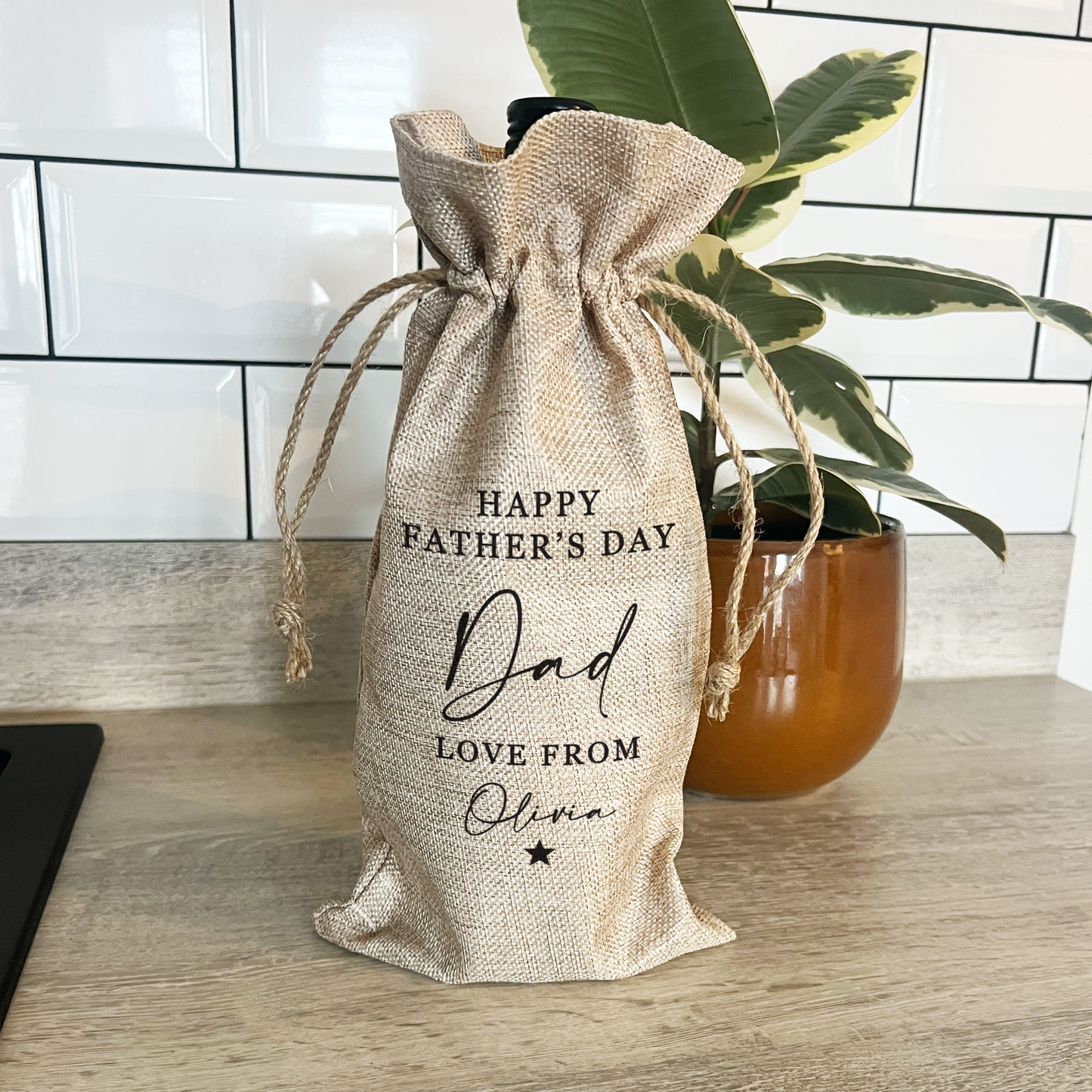 Personalised Father's Day Bottle Bag