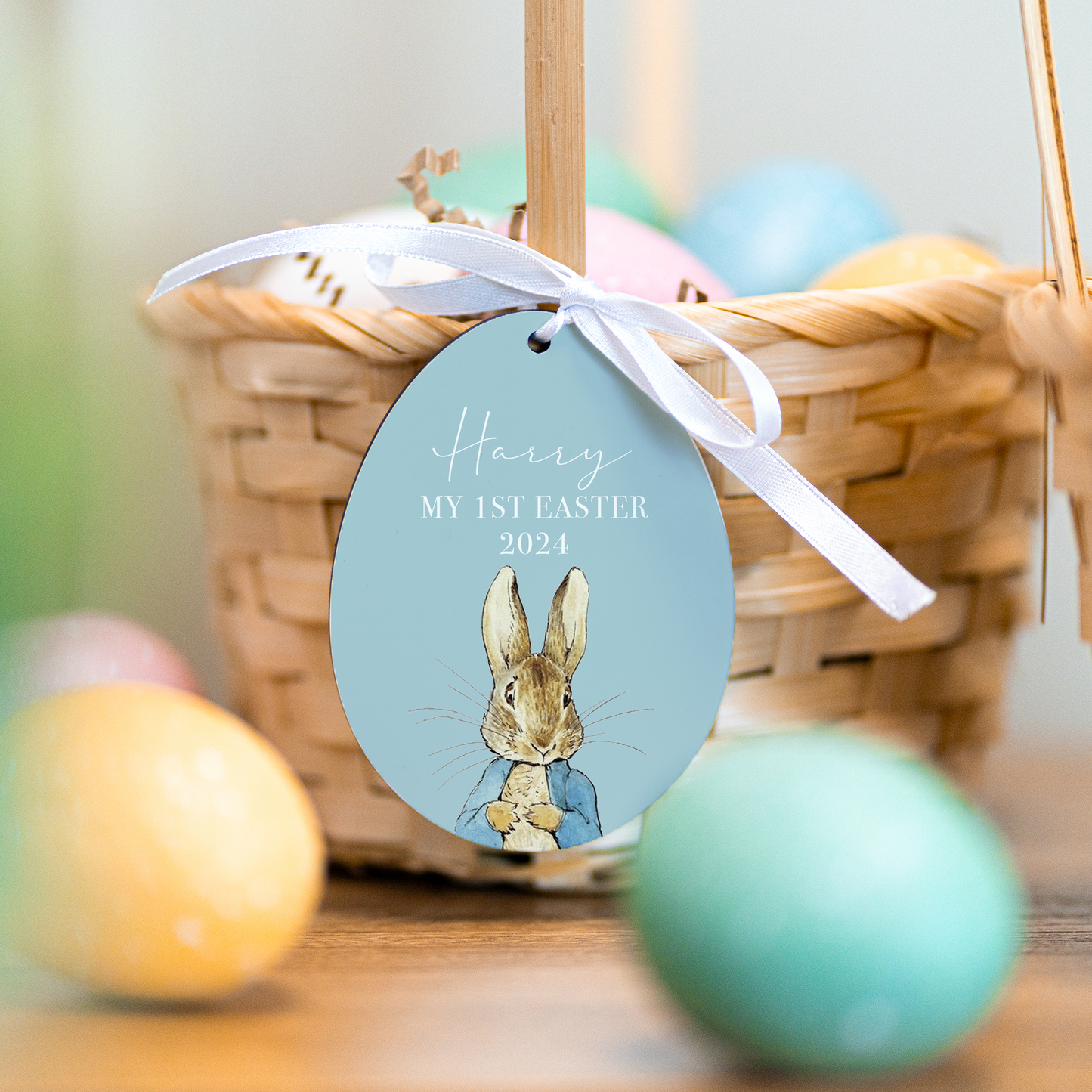 
                  
                    Personalised First Easter Wooden Ornament
                  
                