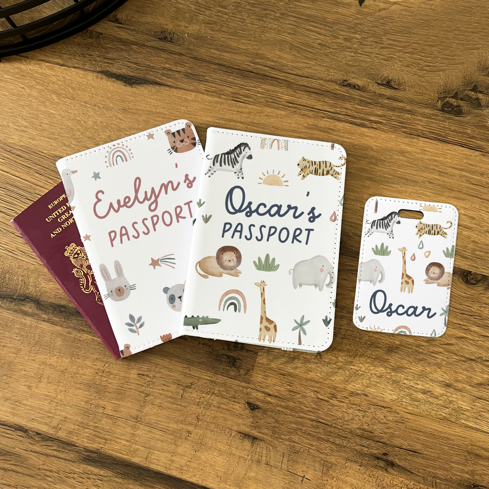 
                      
                        Personalised Jungle Passport Cover & Luggage Tag Set
                      
                    