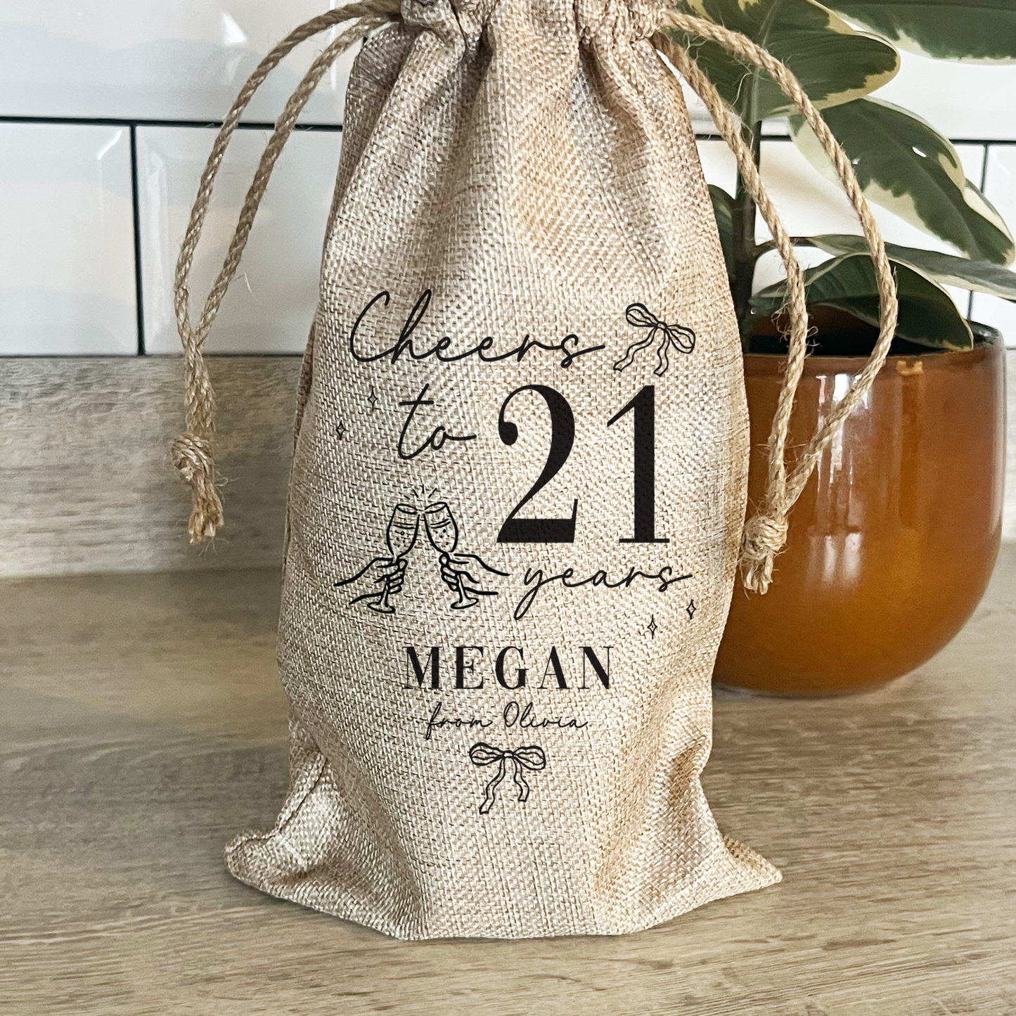 Personalised Birthday Bottle Bag