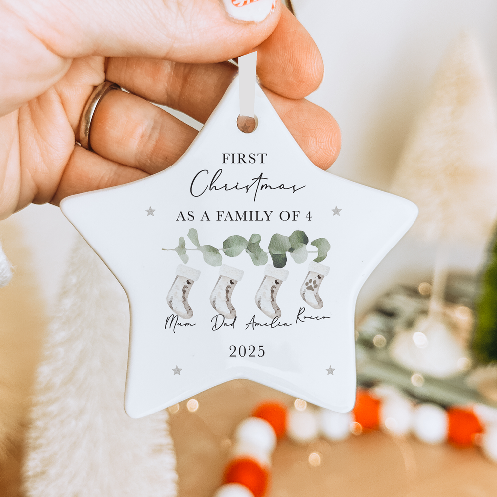 Personalised First Christmas as a Family Bauble
