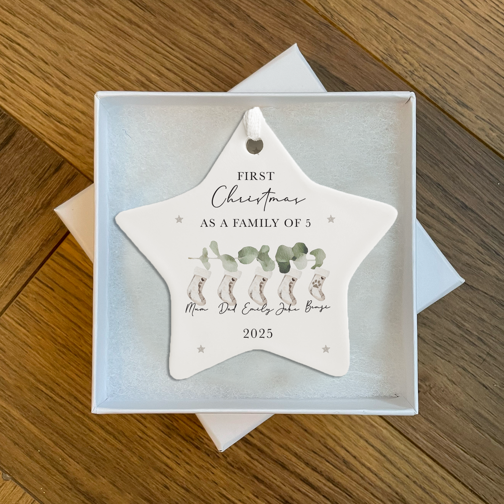 Personalised First Christmas as a Family Bauble