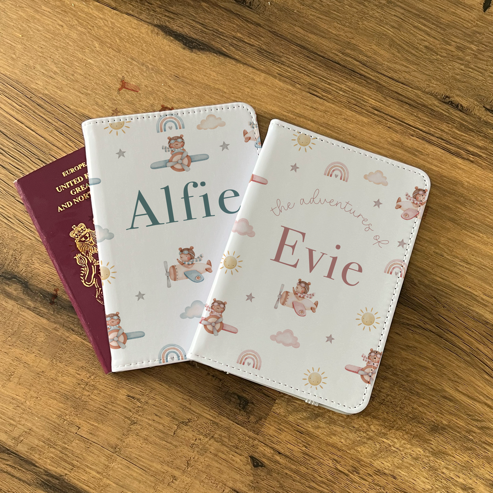 
                      
                        Personalised Airplane Passport Cover & Luggage Tag Set
                      
                    