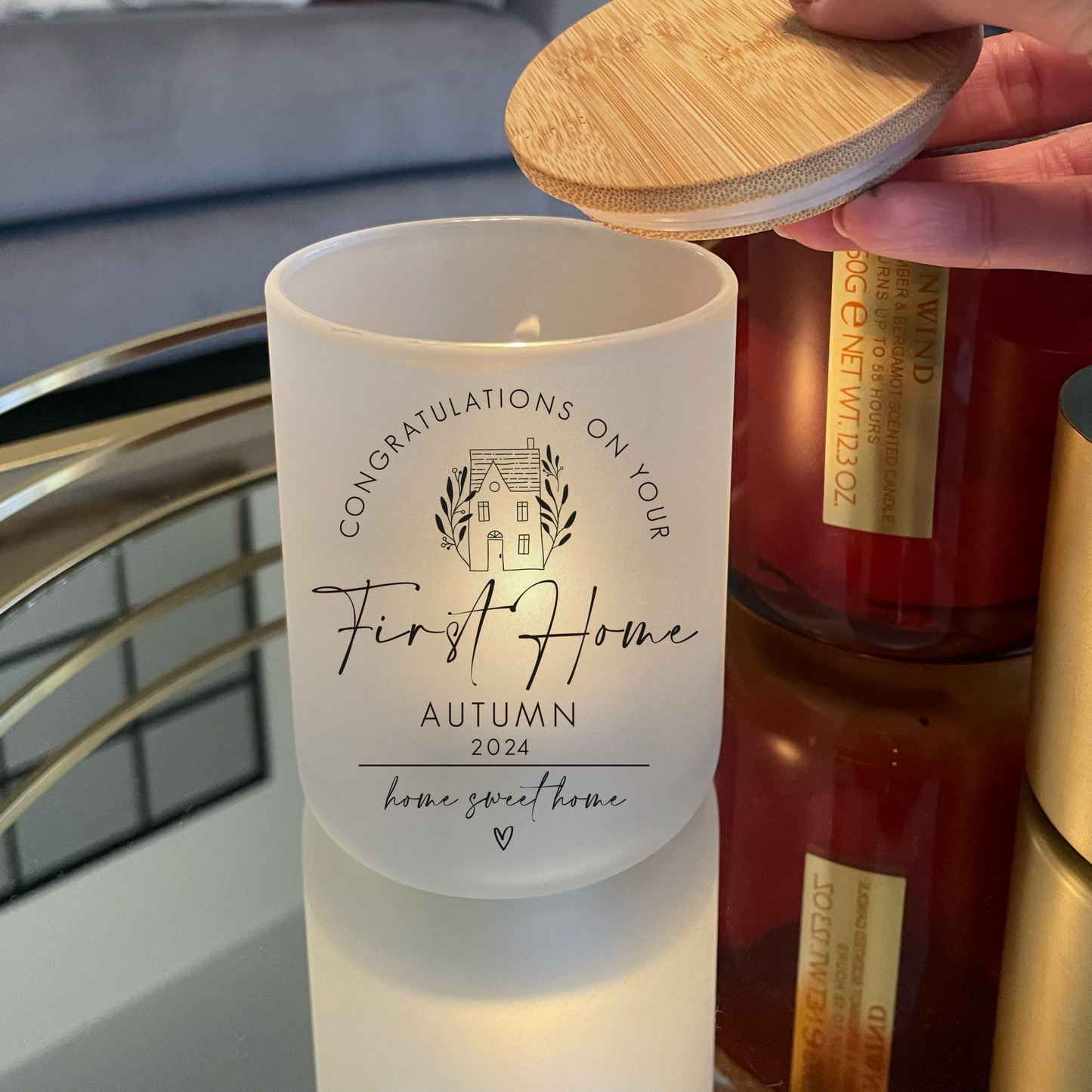 
                  
                    Personalised New Home Candle Jar & Tea Light
                  
                