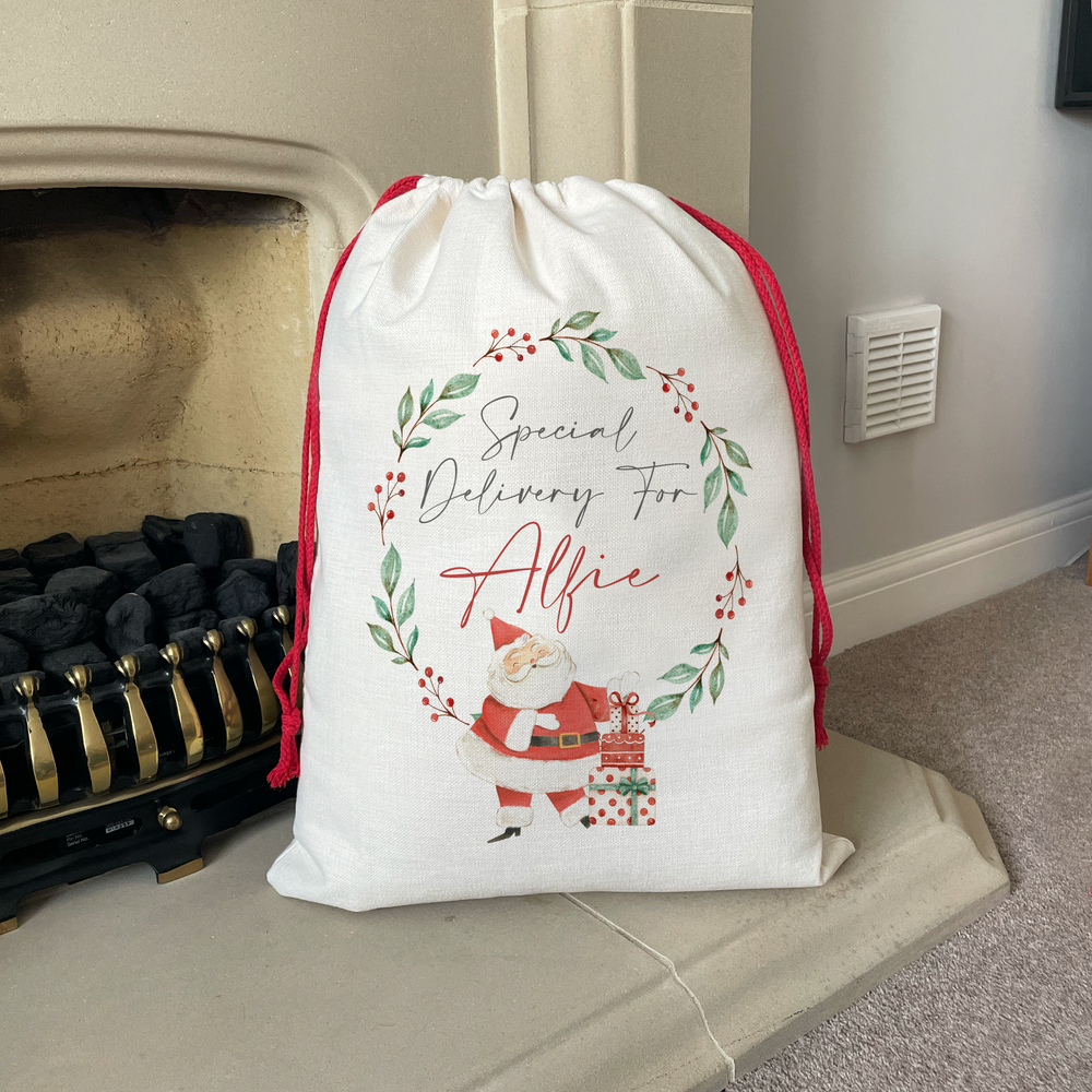 Personalised Special Delivery Santa Christmas Sack