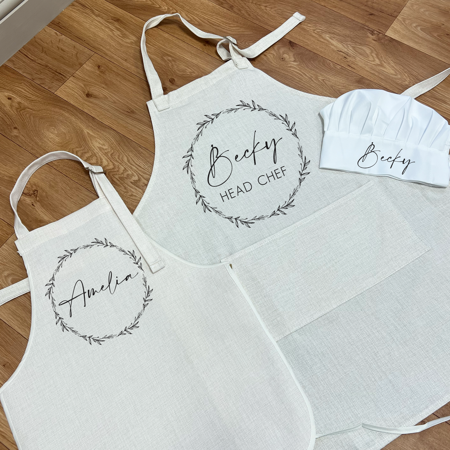 Personalised Head Chef Apron & Chefs Hat Set