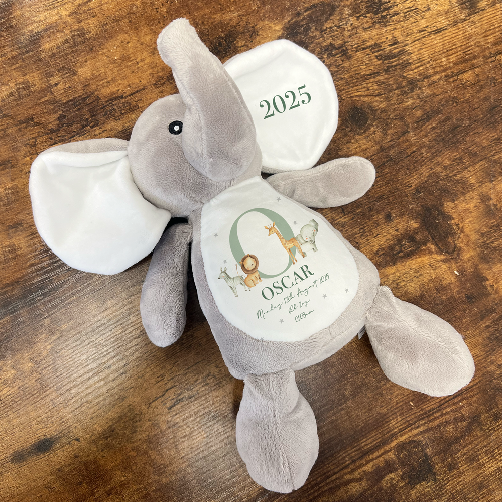 
                      
                        Personalised Baby Elephant Teddy
                      
                    