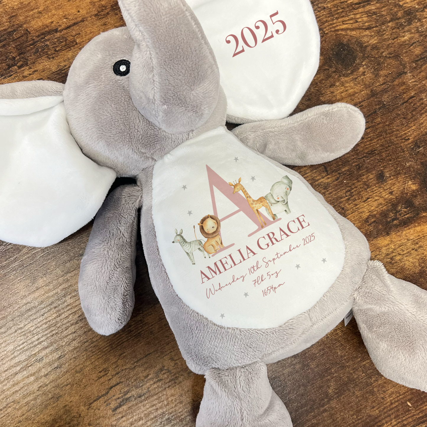 Personalised Baby Elephant Teddy