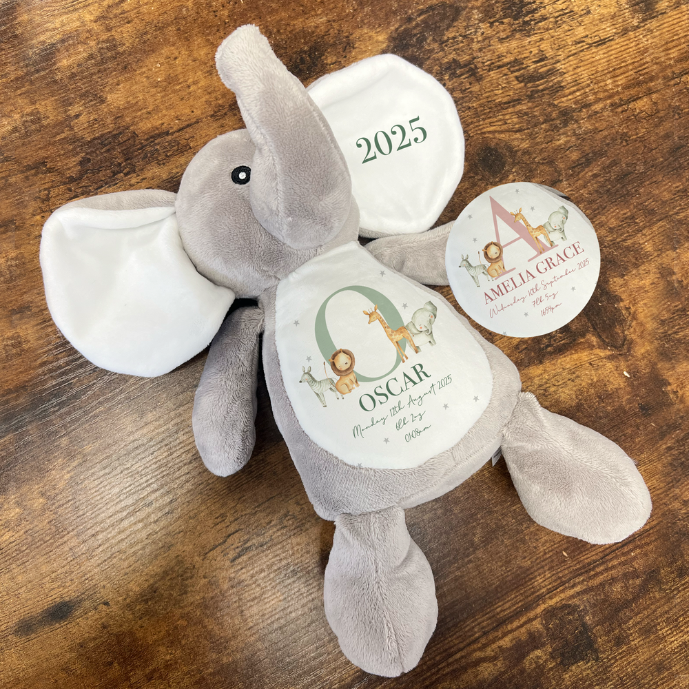 Personalised Baby Elephant Teddy