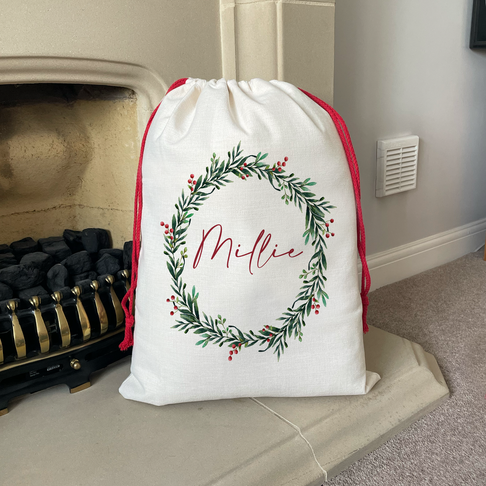 
                      
                        Personalised Wreath Christmas Sack
                      
                    