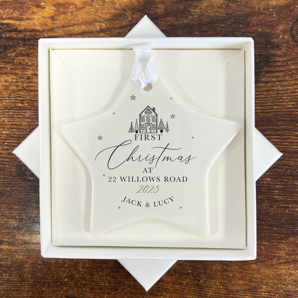 Personalised First Christmas in New Home Bauble