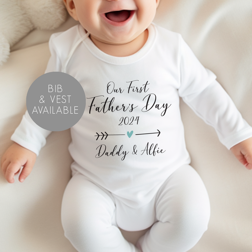 
                      
                        Personalised First Father's Day Baby Vest and Sleepsuit
                      
                    