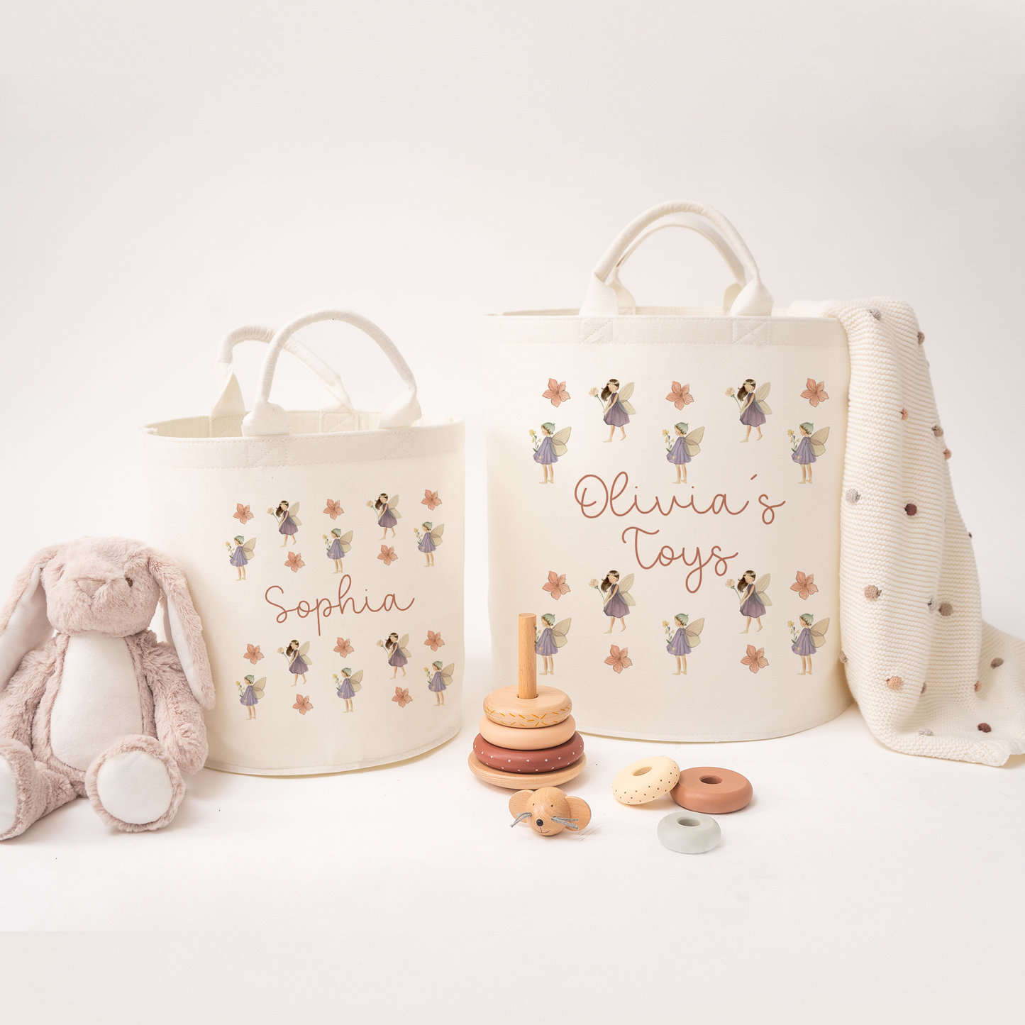 Personalised Fairy Toy Baskets