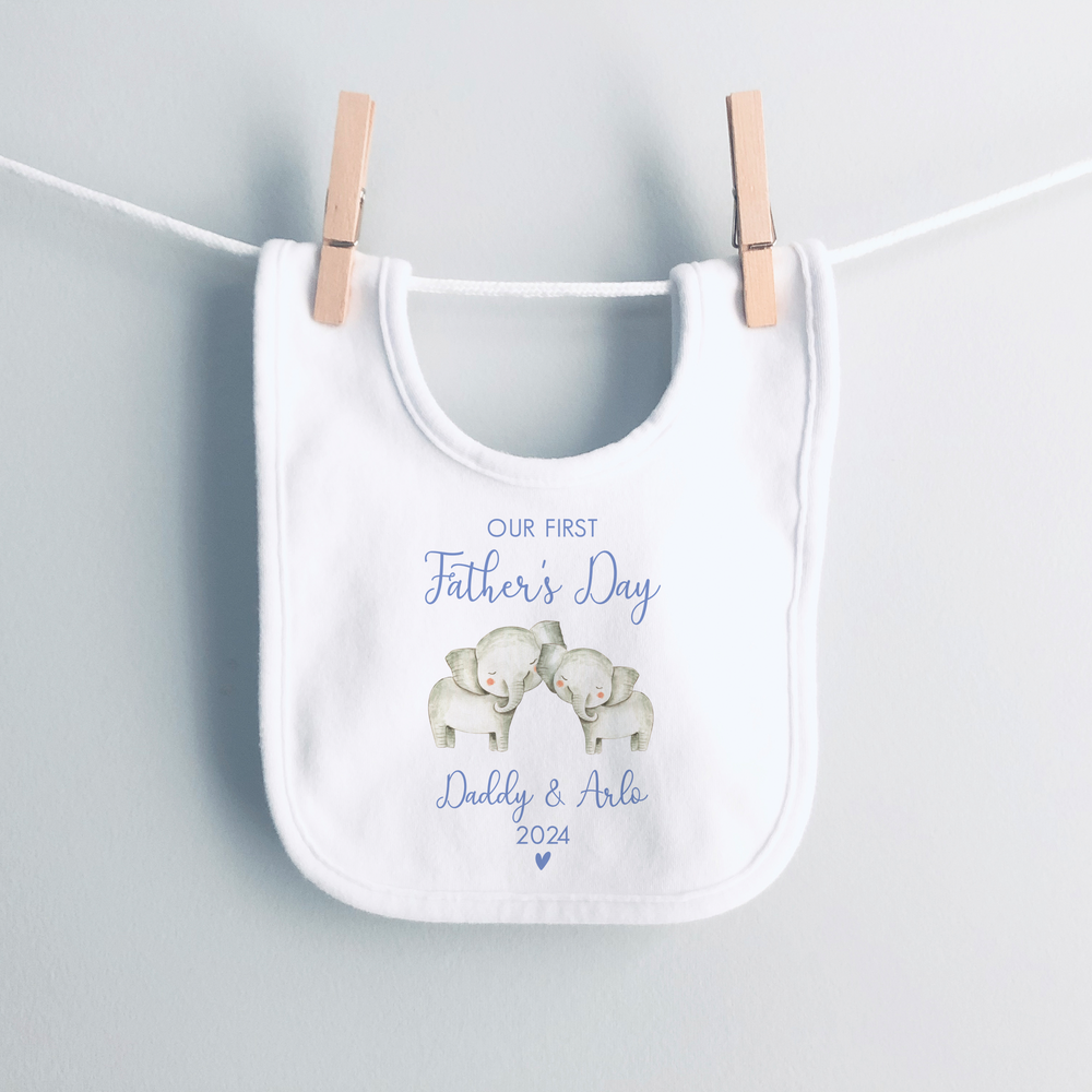 
                      
                        Personalised First Father's Day Elephant Baby Vest and Sleepsuit
                      
                    