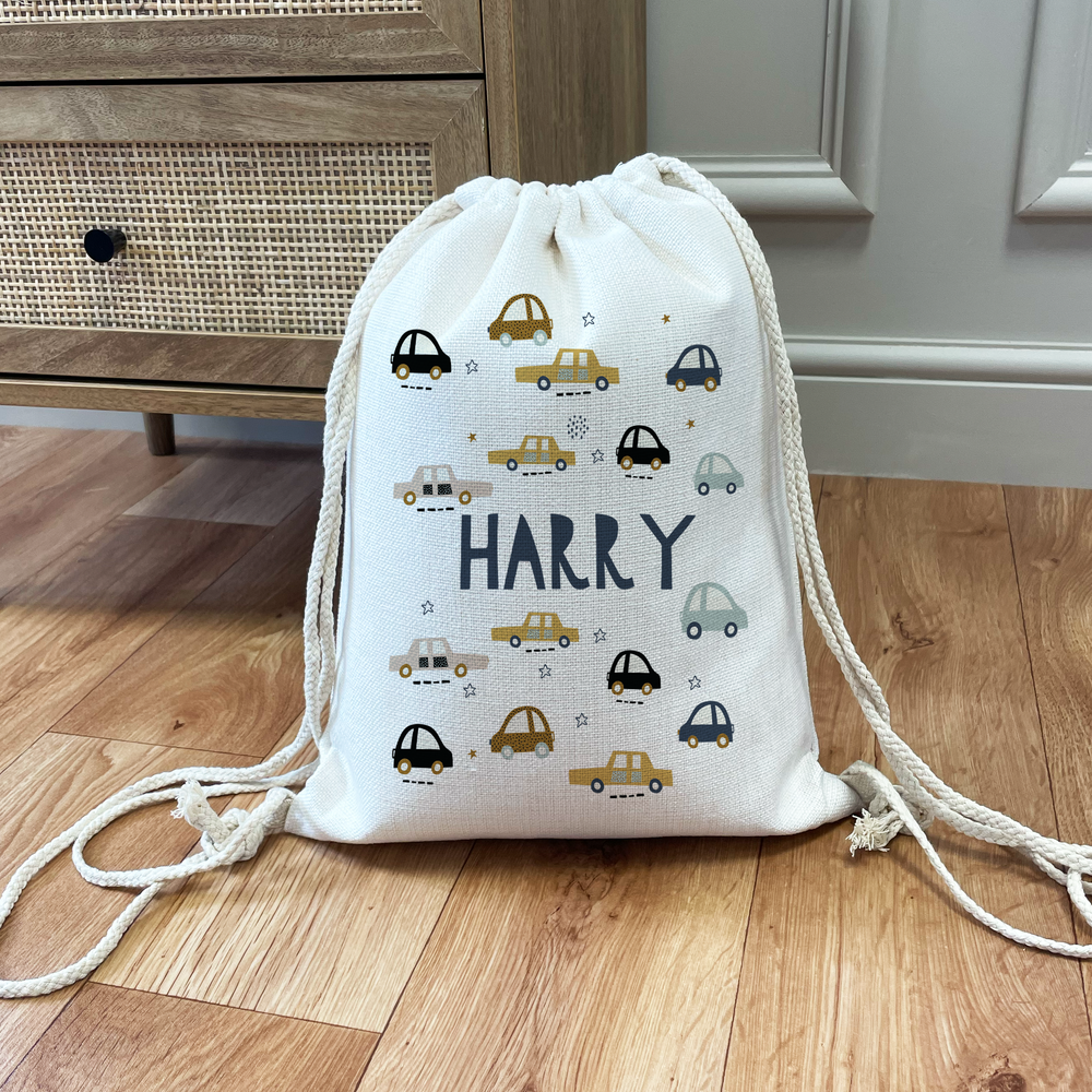 Personalised Car Drawstring Bag