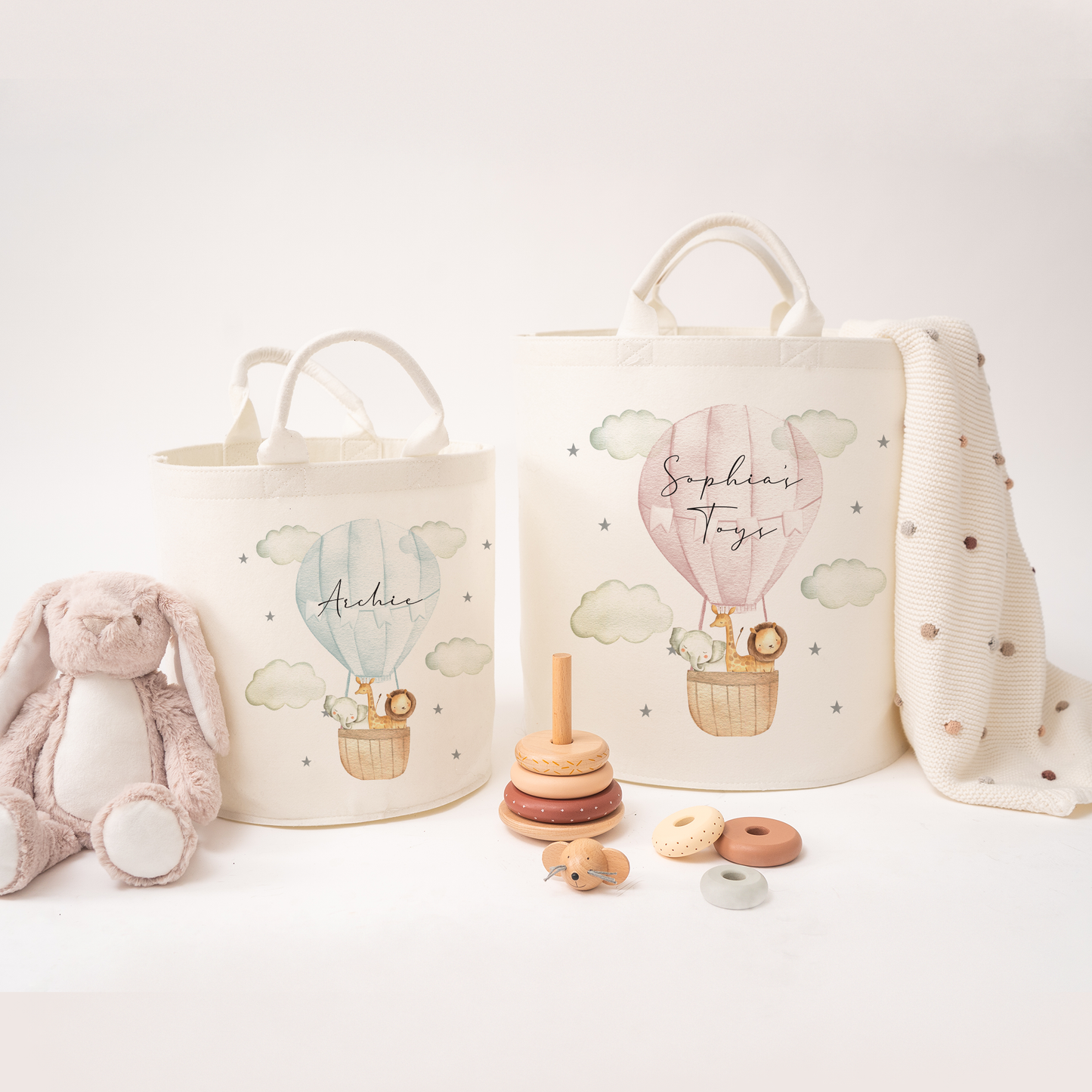 Personalised Jungle Toy Baskets