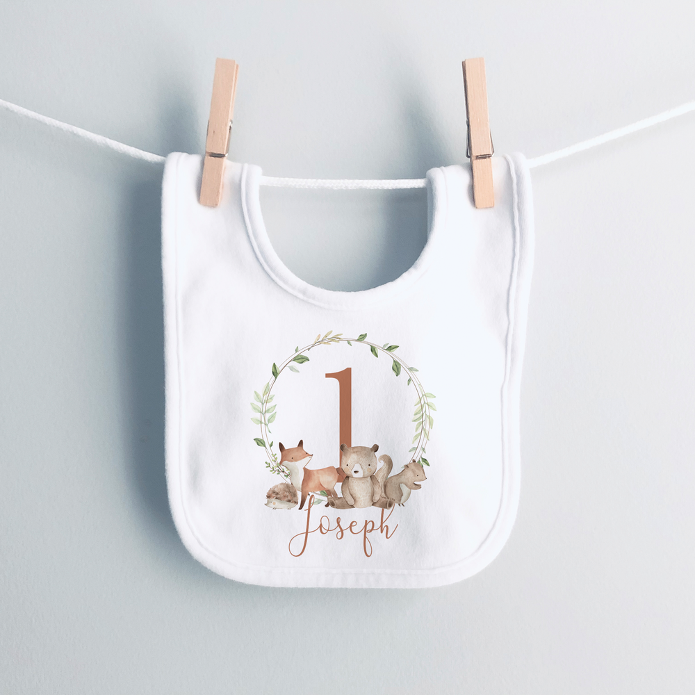 
                  
                    Personalised First Birthday Woodland Baby Vest
                  
                