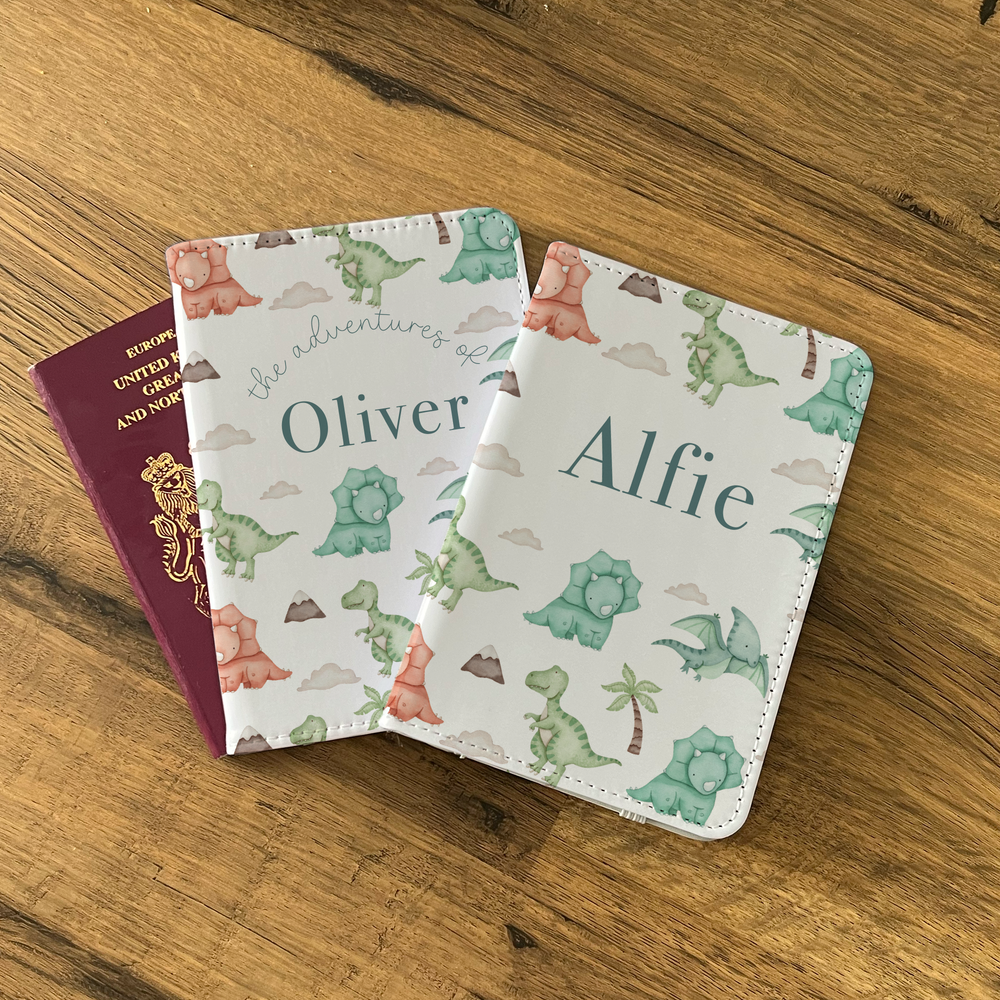 
                      
                        Personalised Dinosaur Passport Cover & Luggage Tag Set
                      
                    