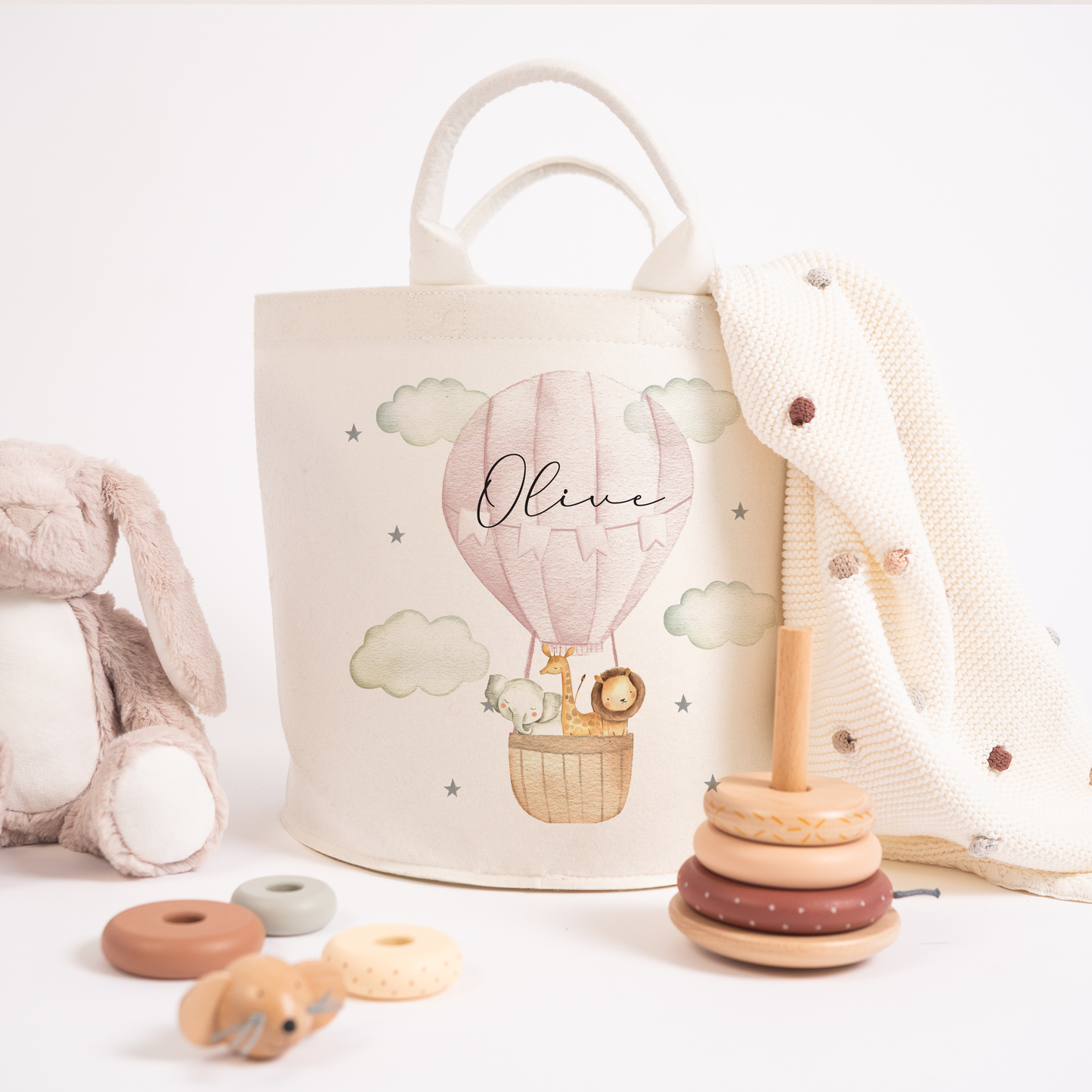 Personalised Jungle Toy Baskets