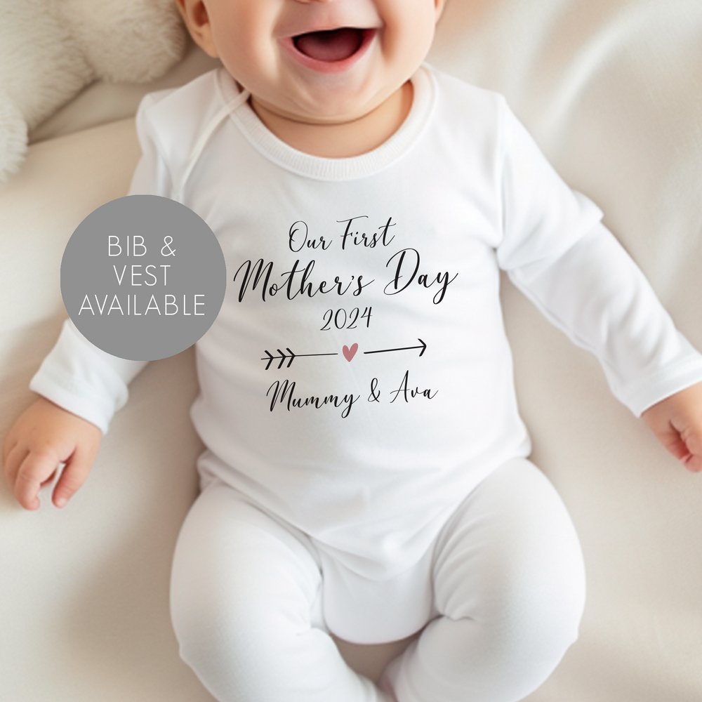 
                      
                        Personalised First Mother's Day Baby Vest and Sleepsuit
                      
                    