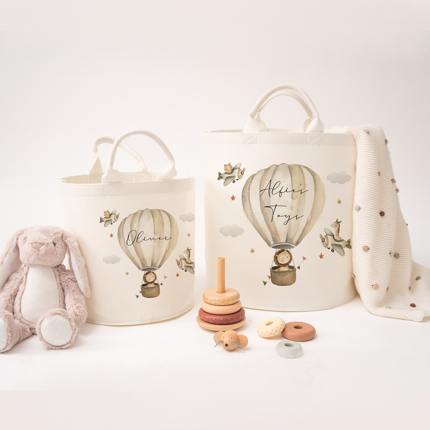 Personalised Safari Toy Baskets