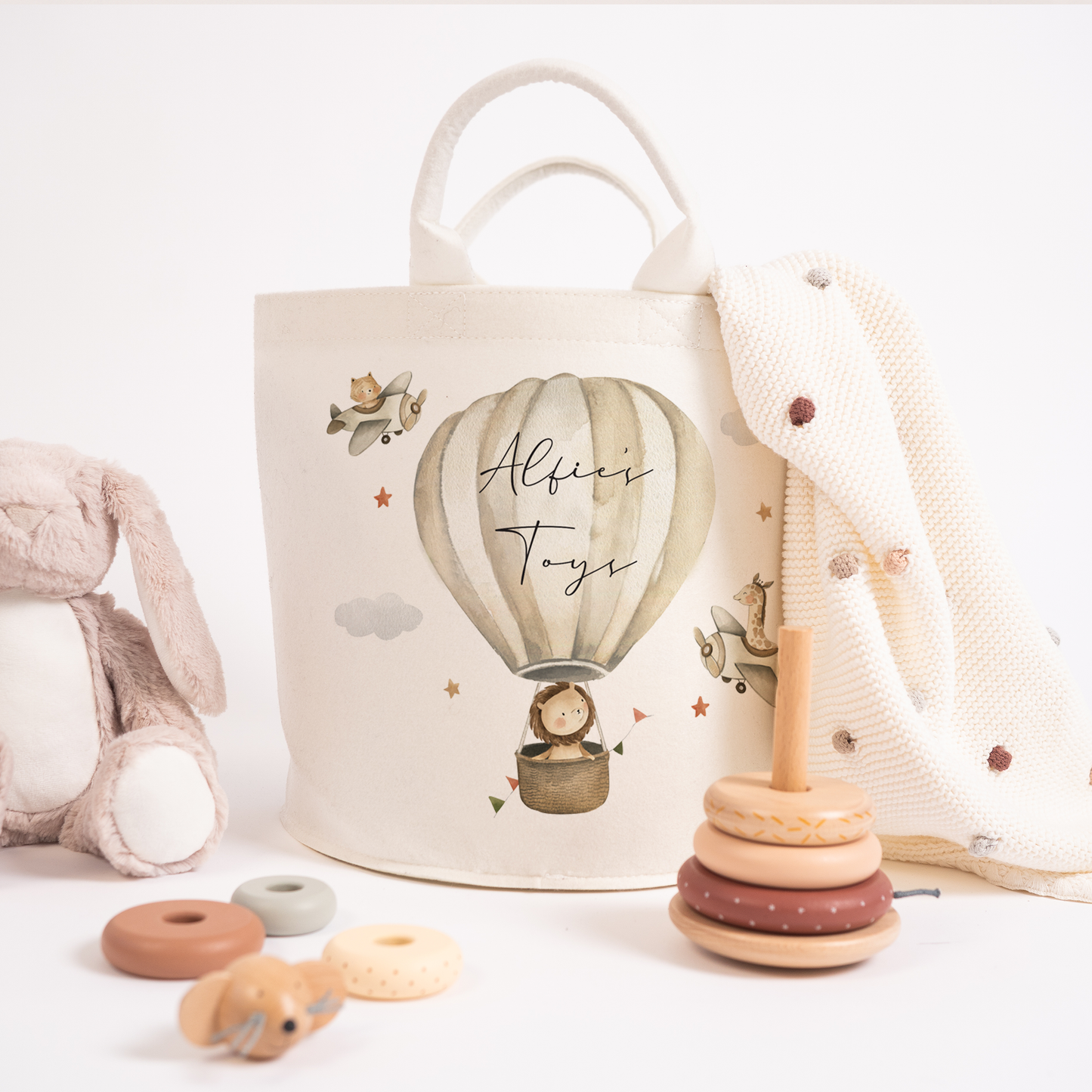 Personalised Safari Toy Baskets