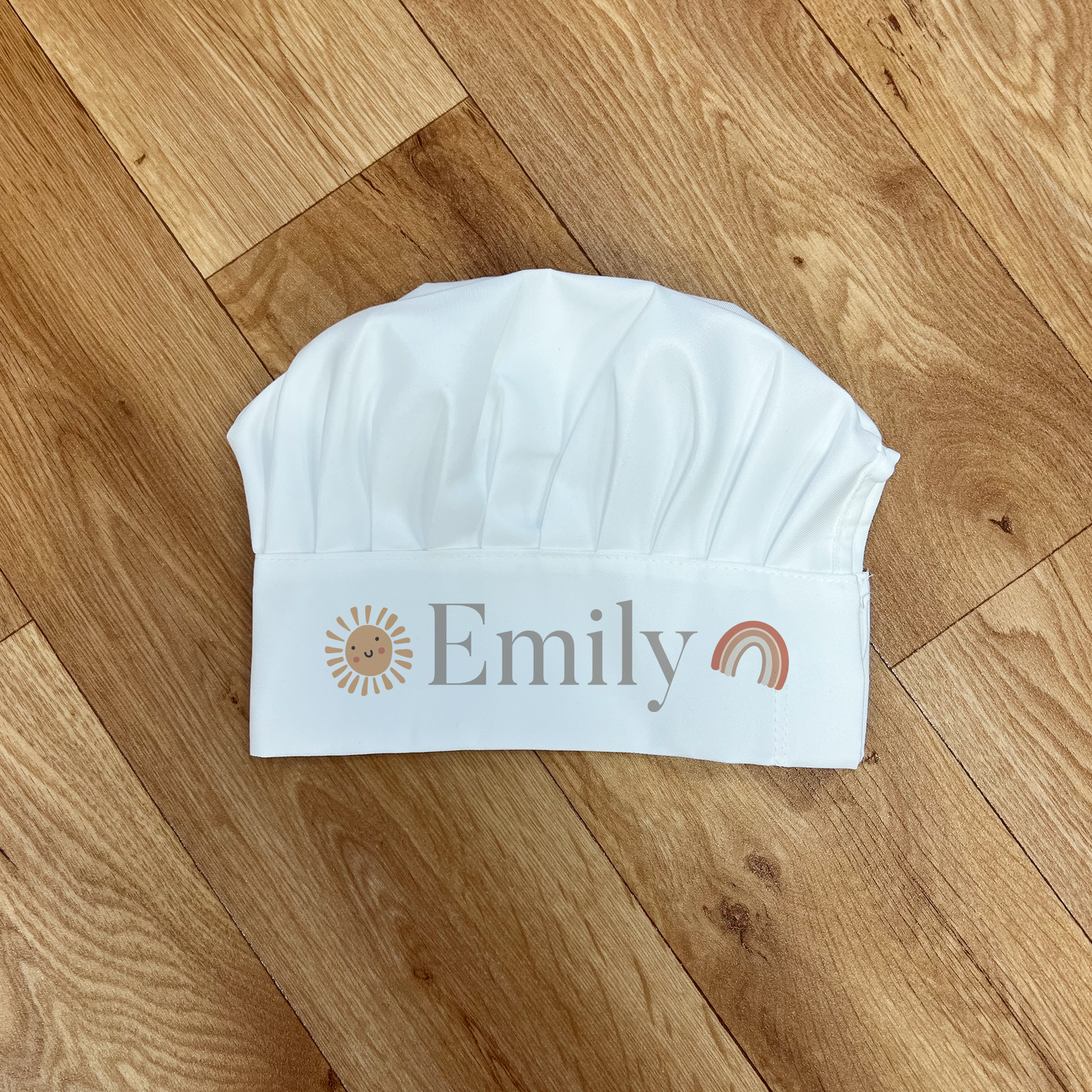 Personalised Rainbows & Suns Apron & Chefs Hat Set