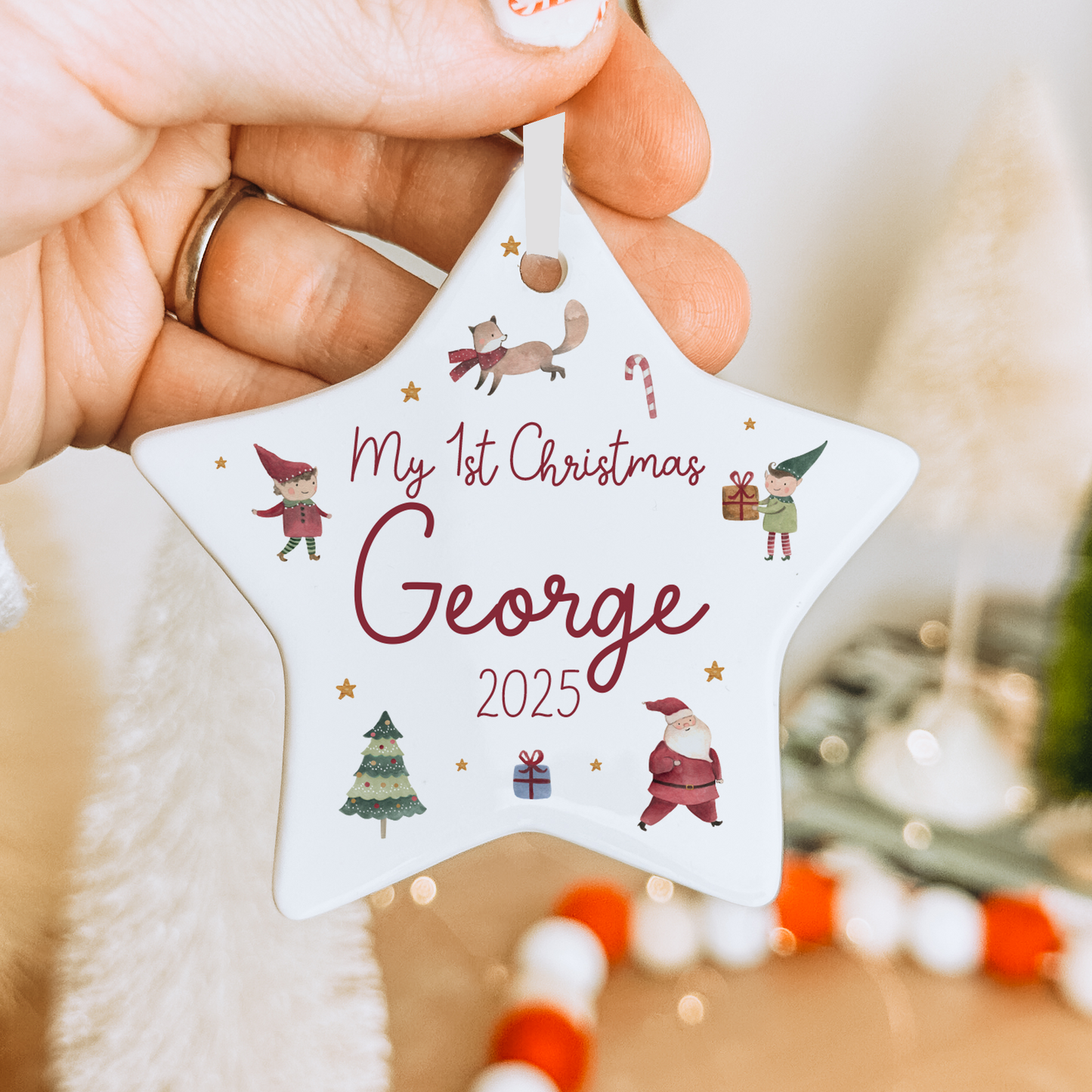 Personalised First Christmas Bauble
