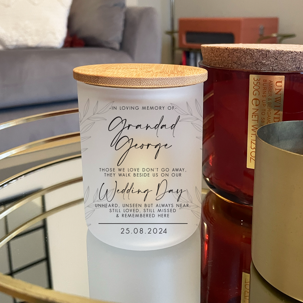 Personalised Wedding Memorial Candle