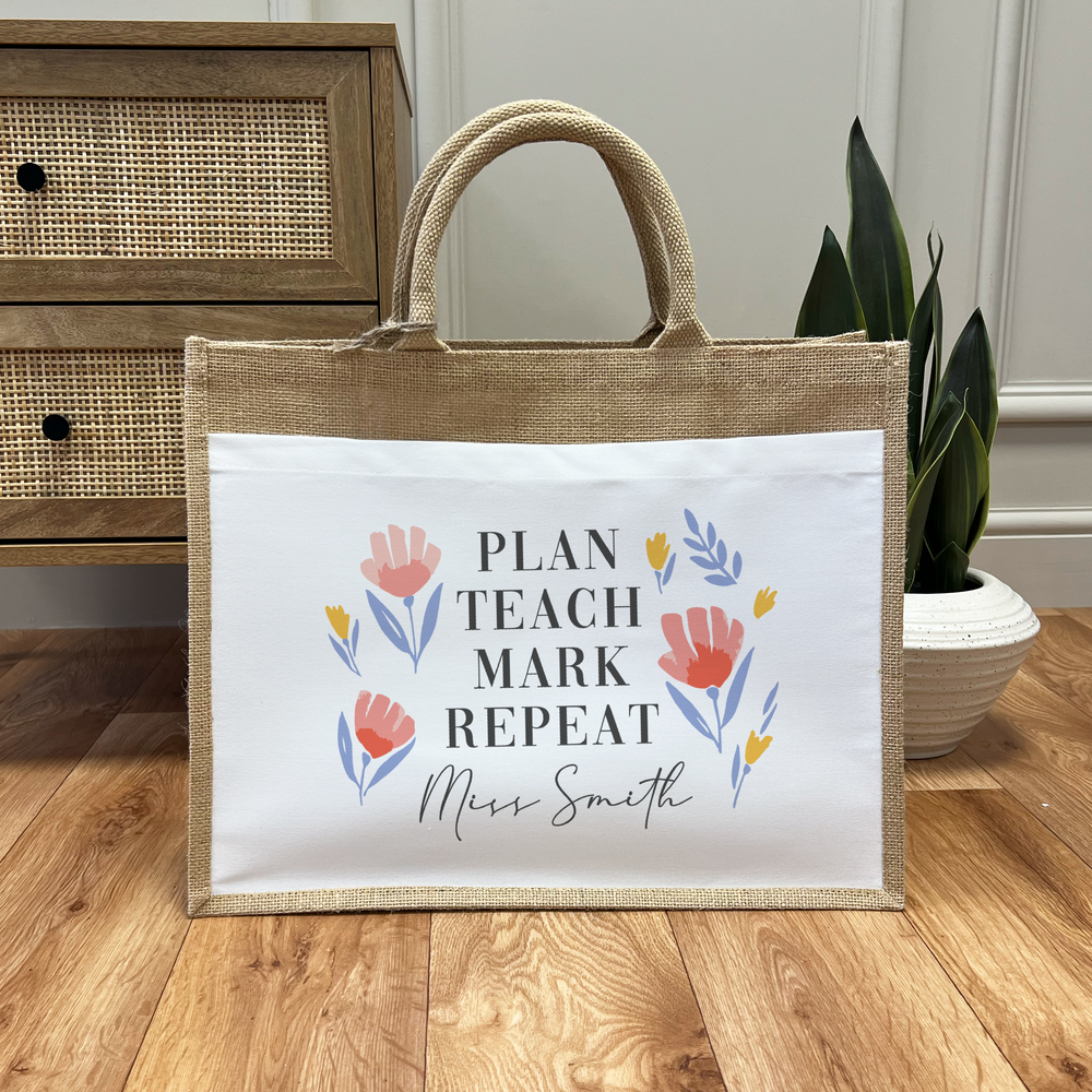 
                      
                        Personalised Plan Teach Mark Repeat Teacher Bag
                      
                    