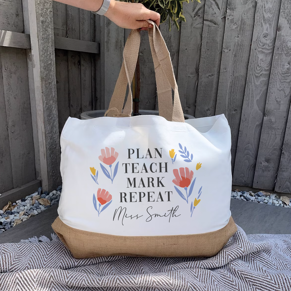 
                      
                        Personalised Plan Teach Mark Repeat Teacher Bag
                      
                    