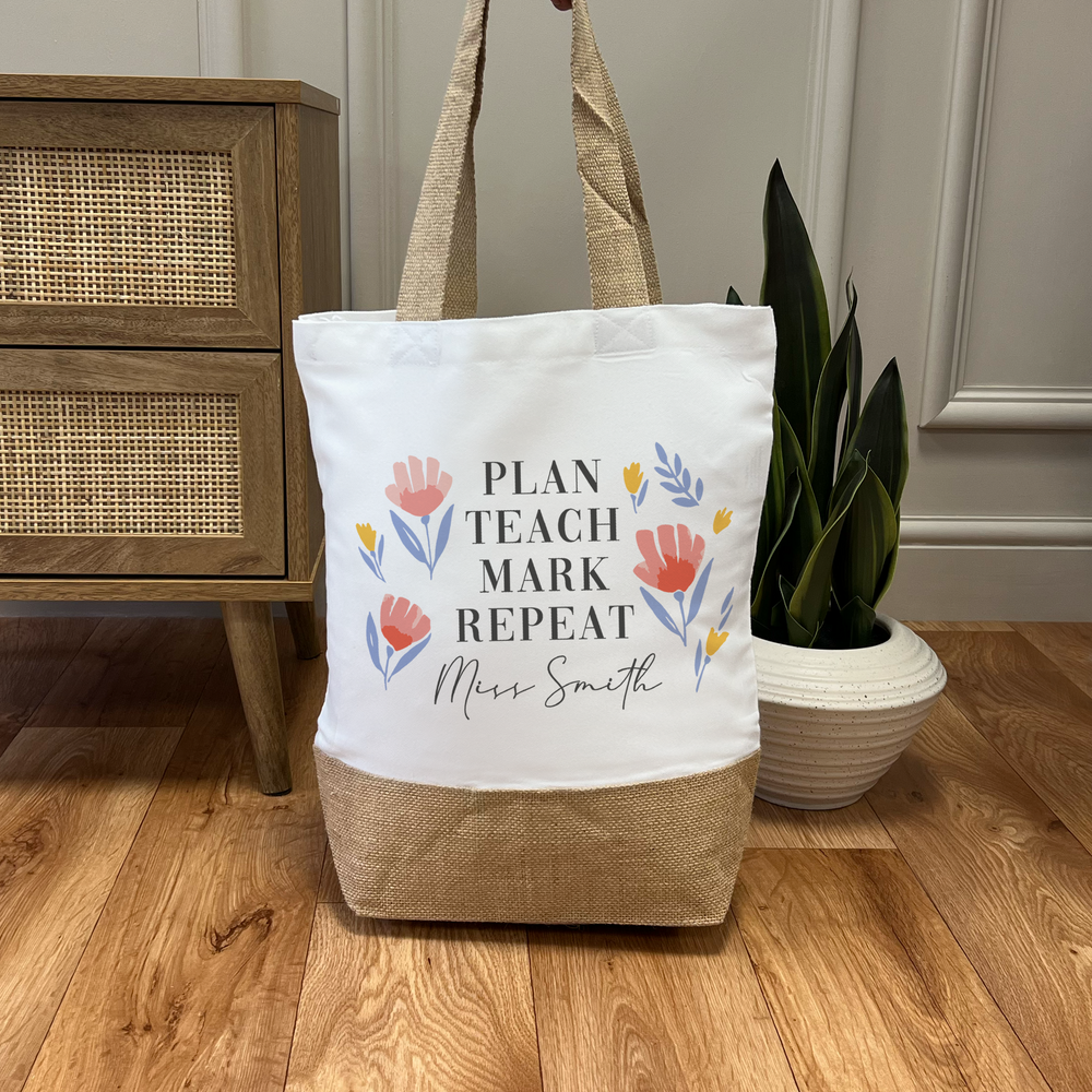 
                      
                        Personalised Plan Teach Mark Repeat Teacher Bag
                      
                    