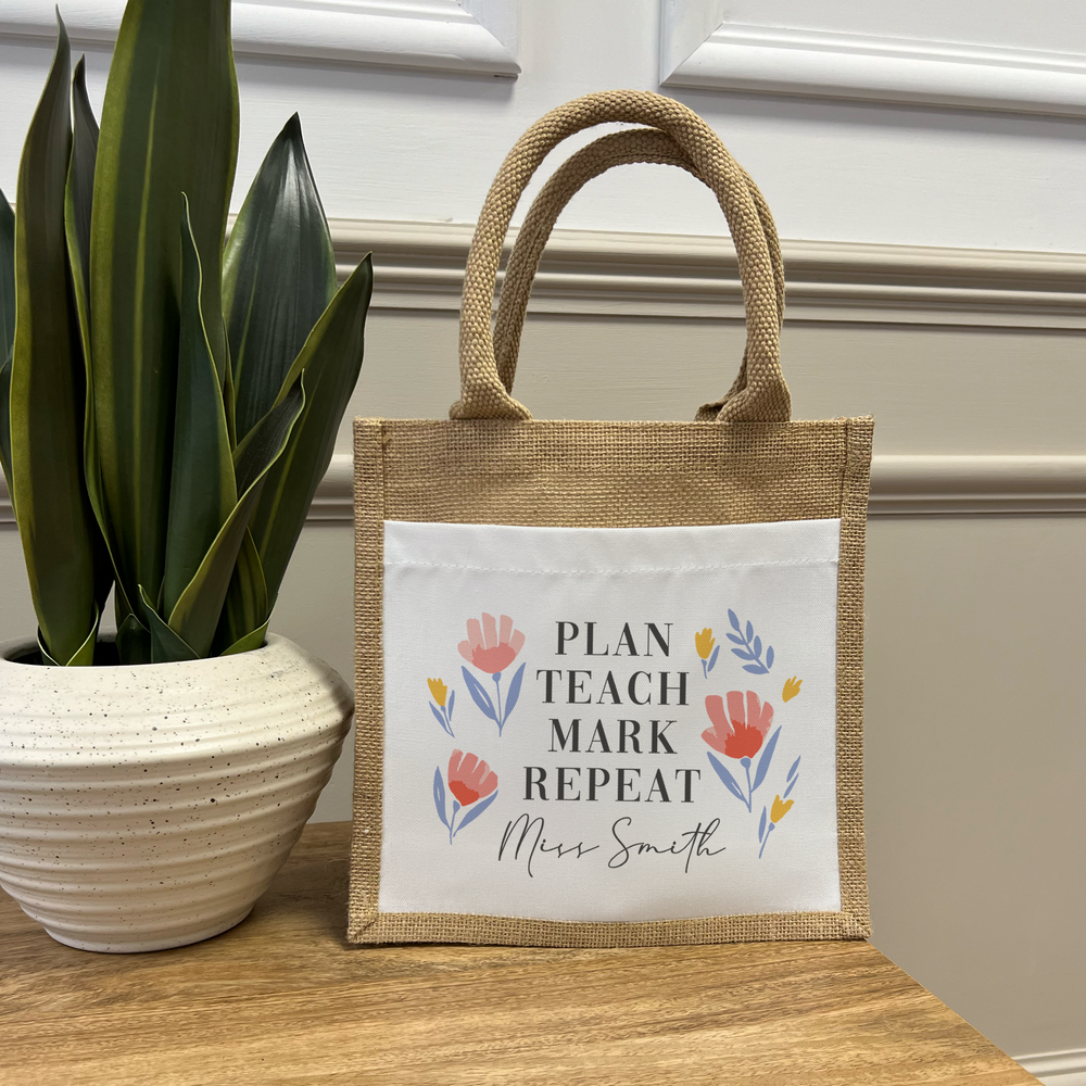 
                      
                        Personalised Plan Teach Mark Repeat Teacher Bag
                      
                    