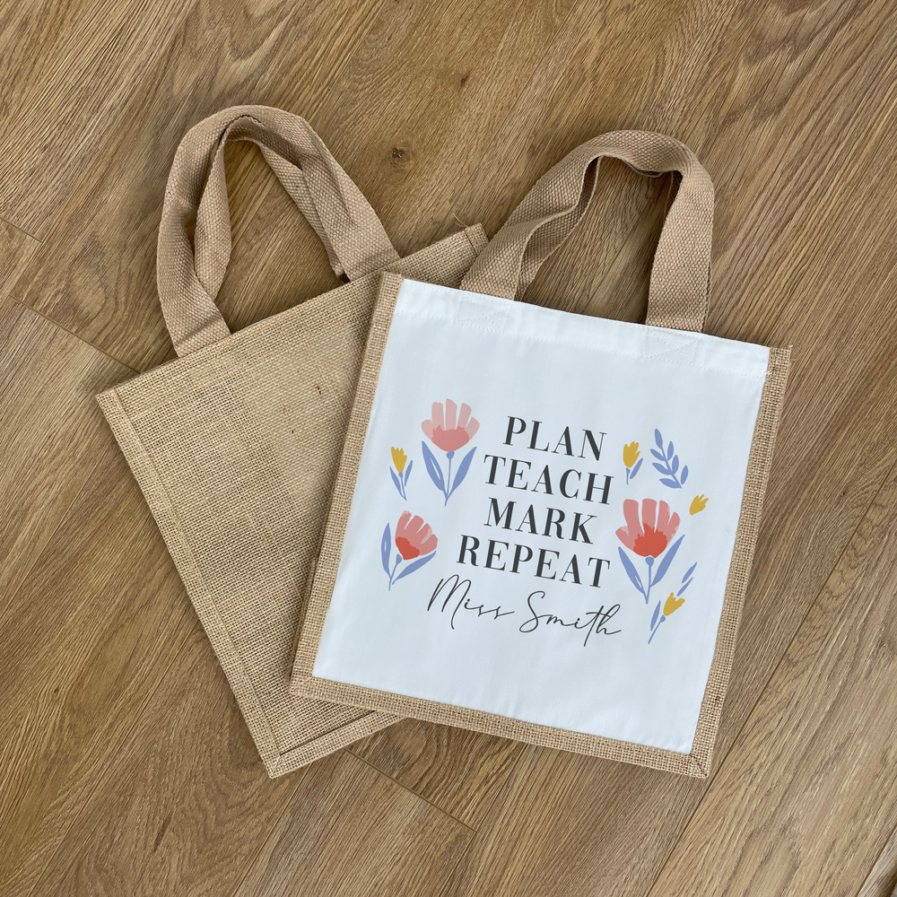 
                      
                        Personalised Plan Teach Mark Repeat Teacher Bag
                      
                    