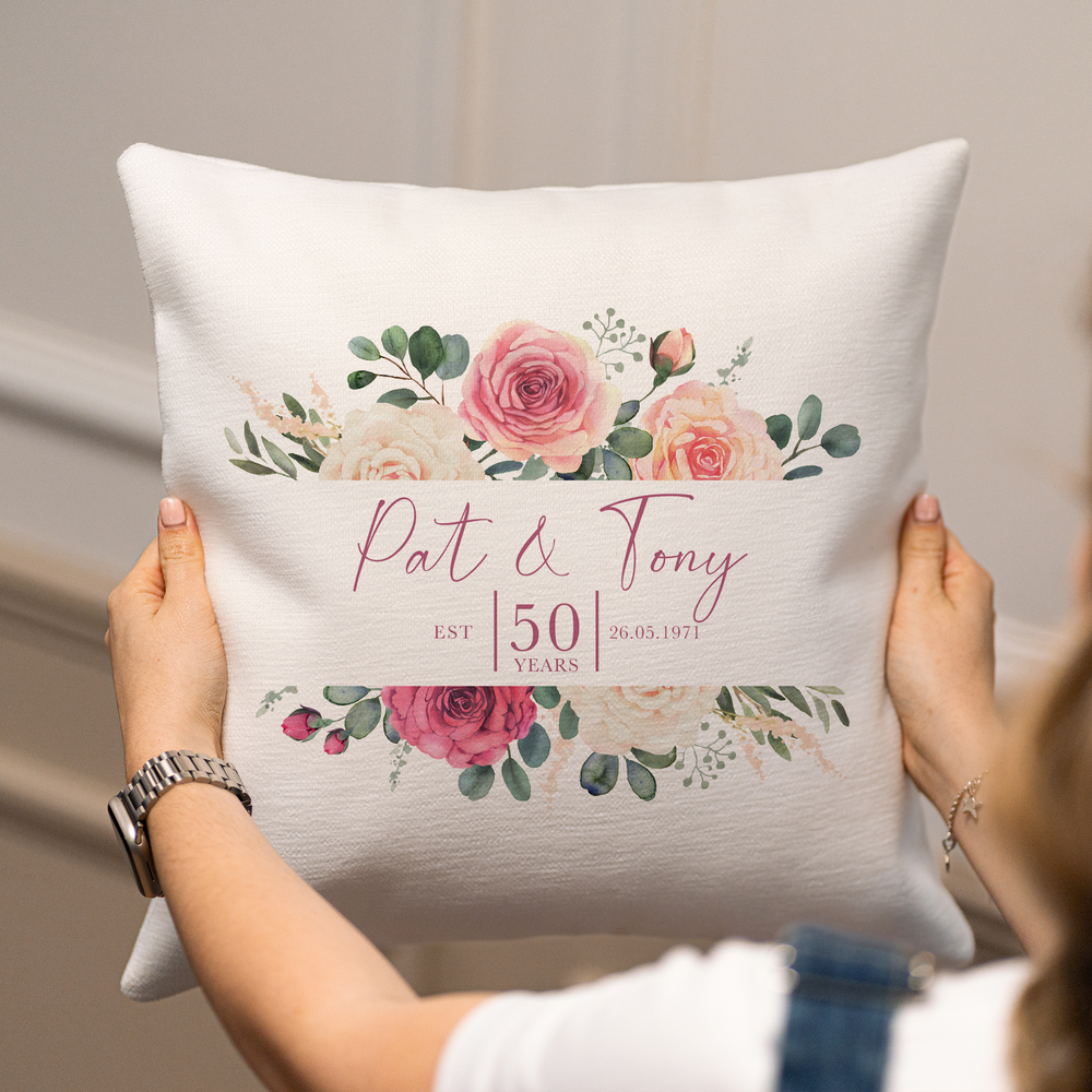 Personalised Anniversary Cushion