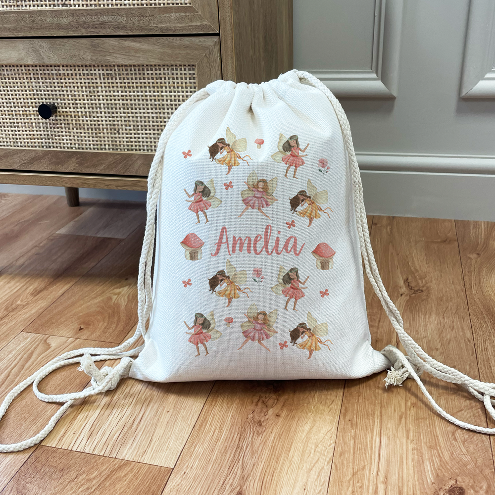 Personalised Fairy Drawstring Bag