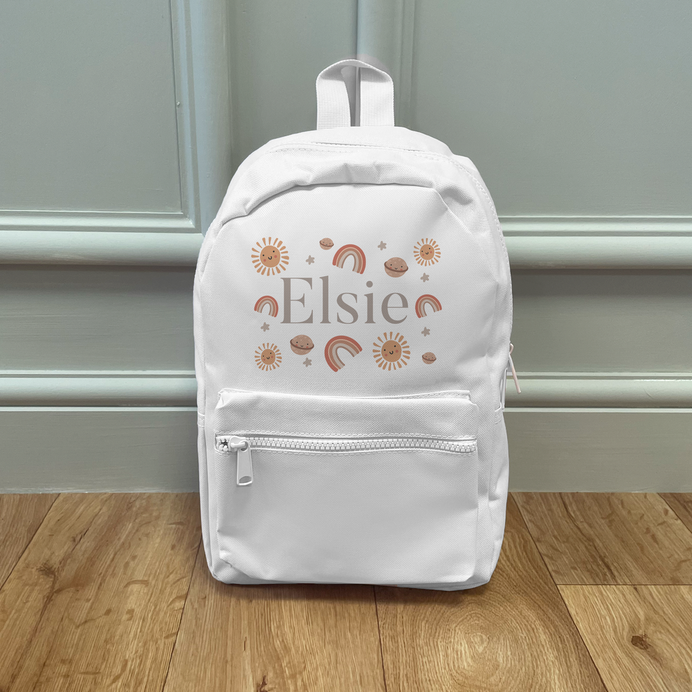 Personalised Sunshine & Rainbows Backpack