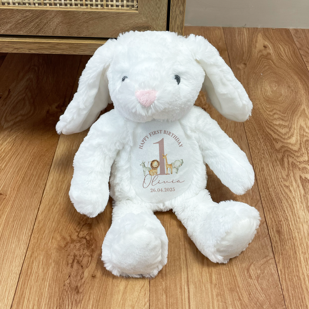 Personalised First Birthday Bunny Teddy