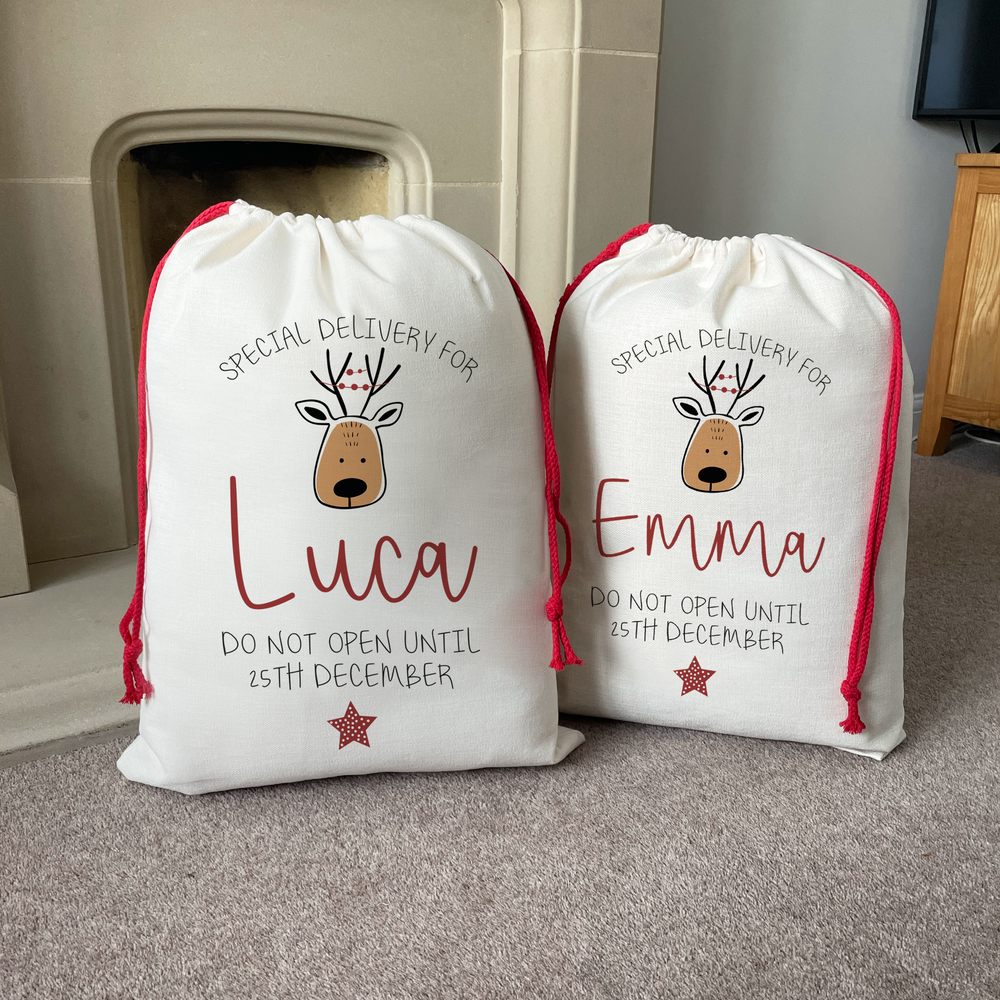 
                      
                        Personalised Reindeer Christmas Sack
                      
                    