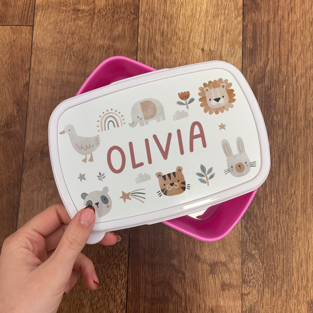 Personalised Boho Animals Snack Box