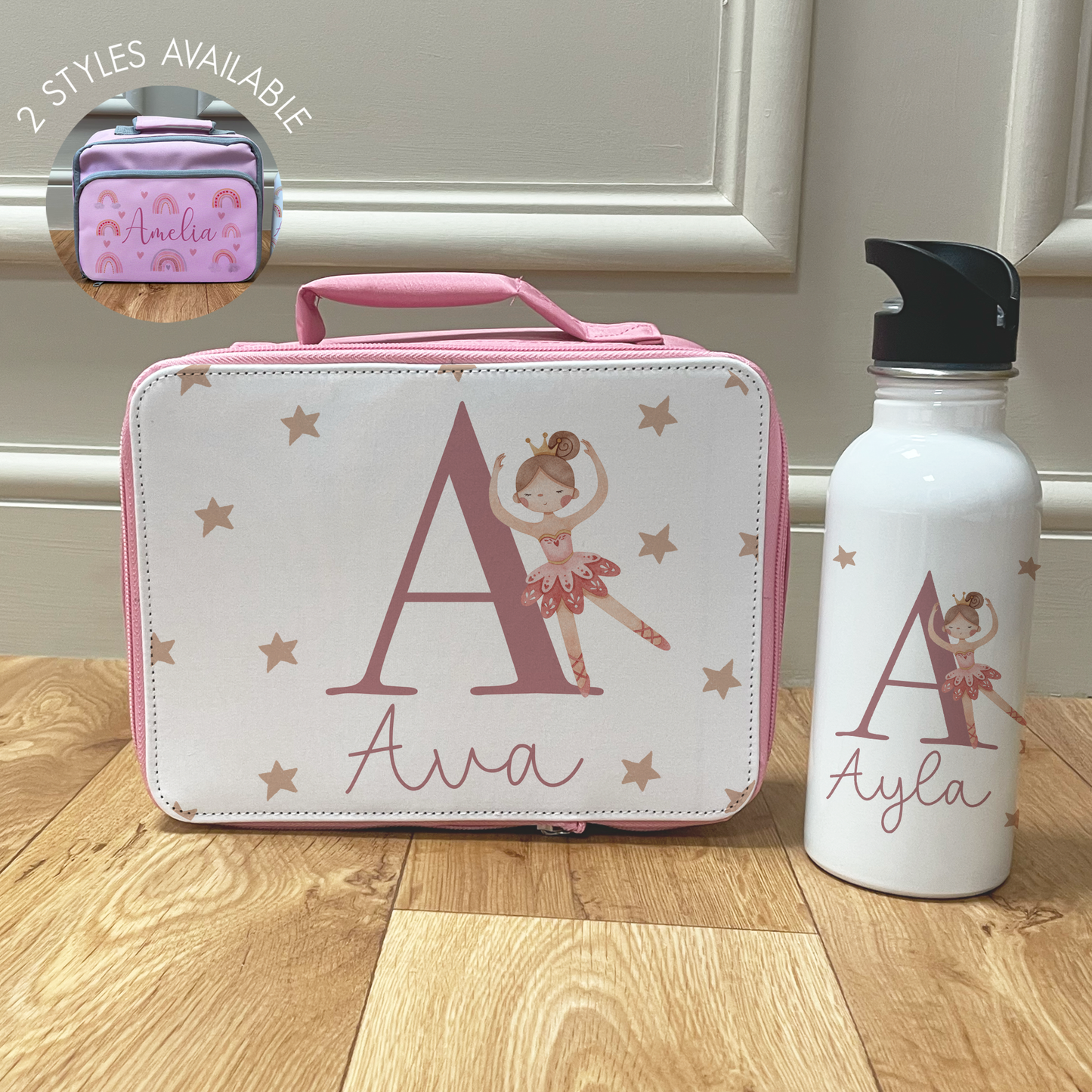 Personalised Ballerina Lunch Bag & Bottle Set