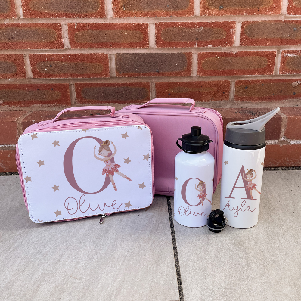 Personalised Ballerina Lunch Bag & Bottle Set