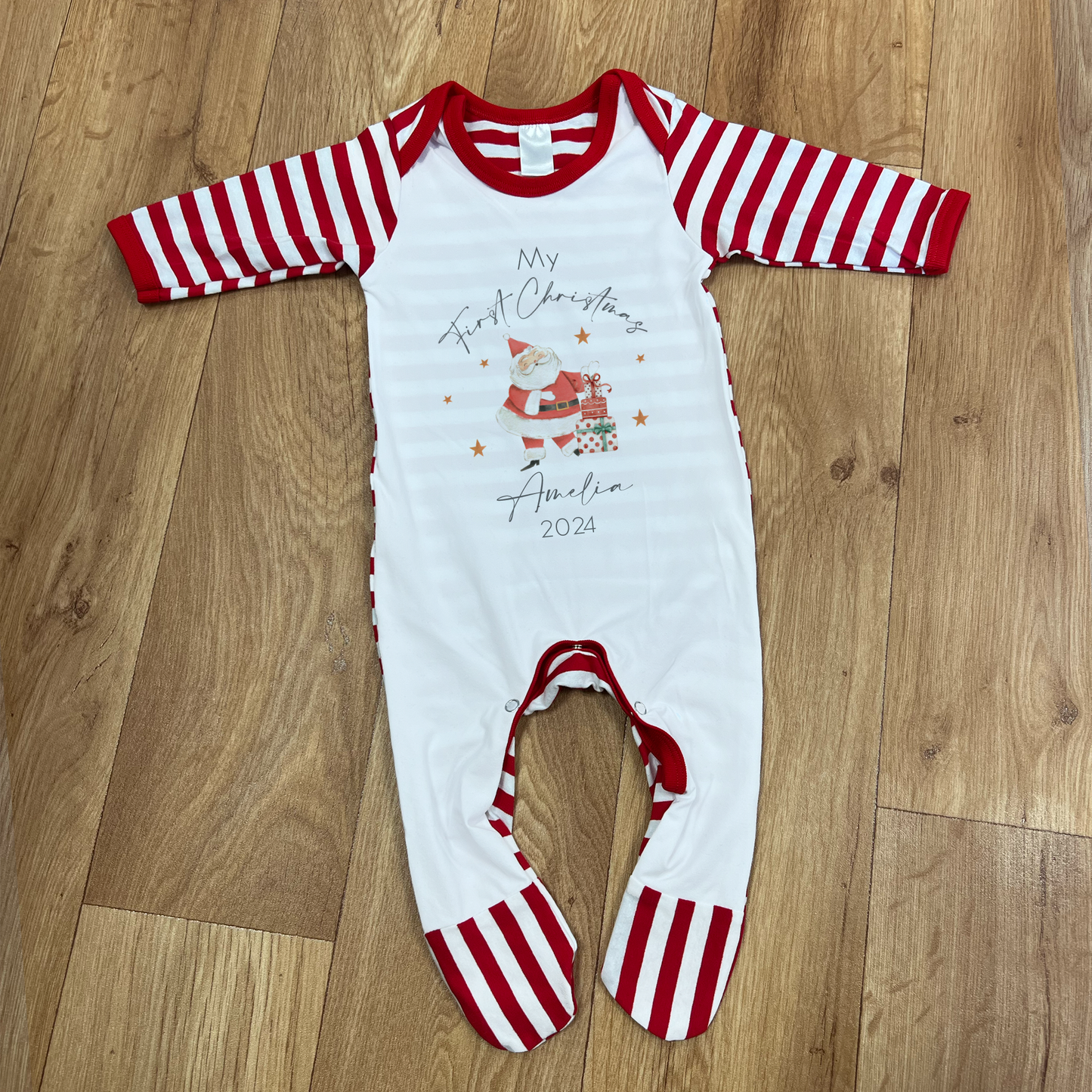 Personalised First Christmas Baby Vest & Sleepsuit