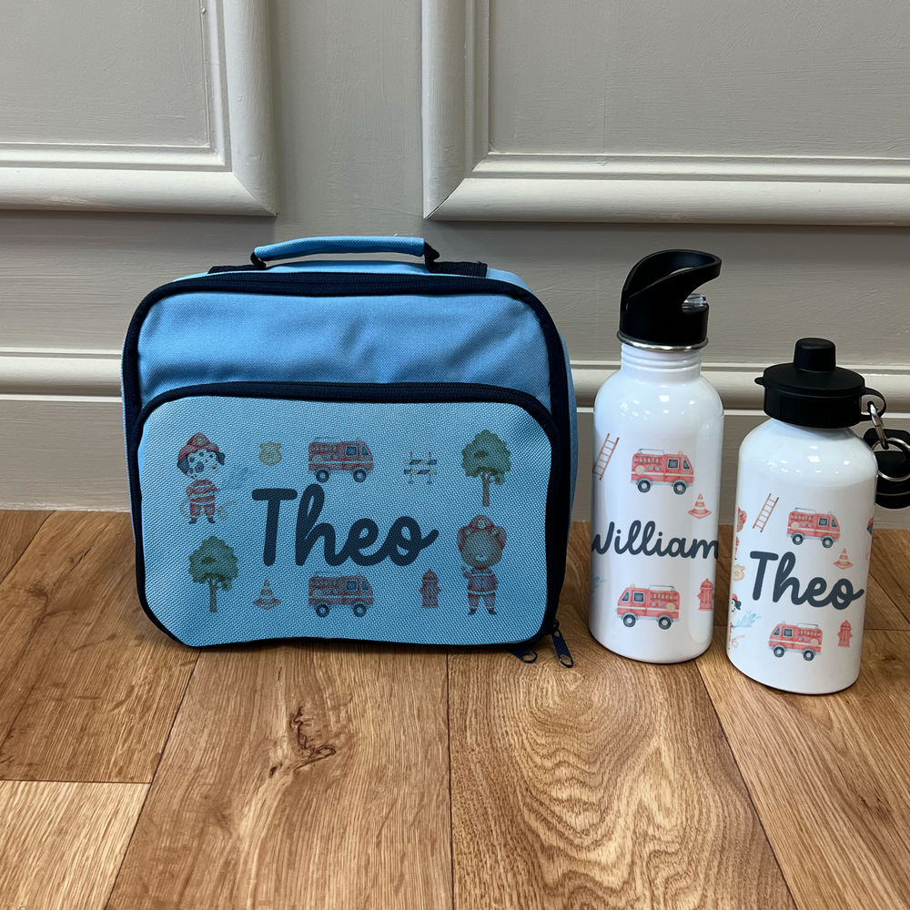 
                  
                    Personalised Fire Engine Lunch Bag & Bottle Set
                  
                