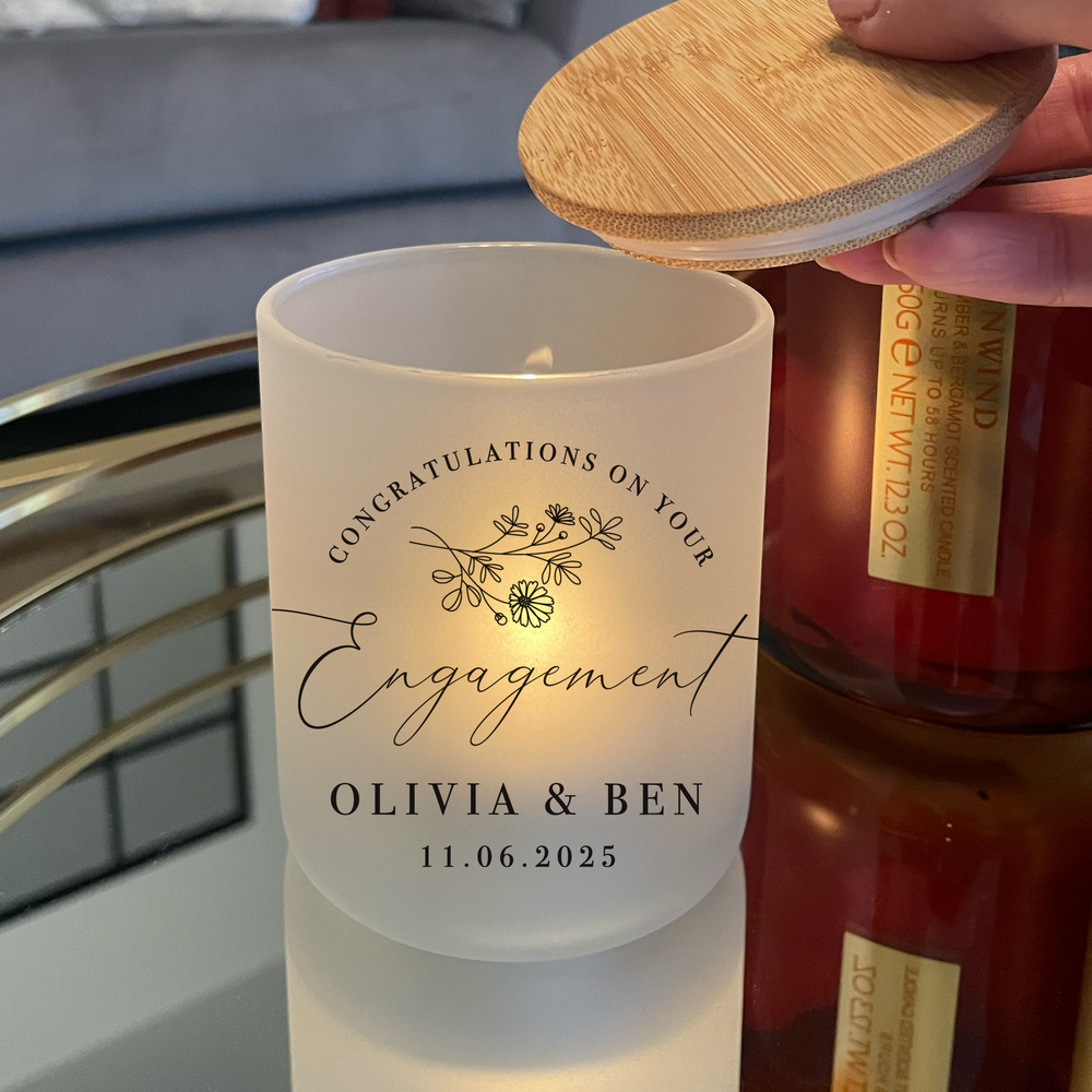 
                      
                        Personalised Engagement Candle Jar & Tea Light
                      
                    