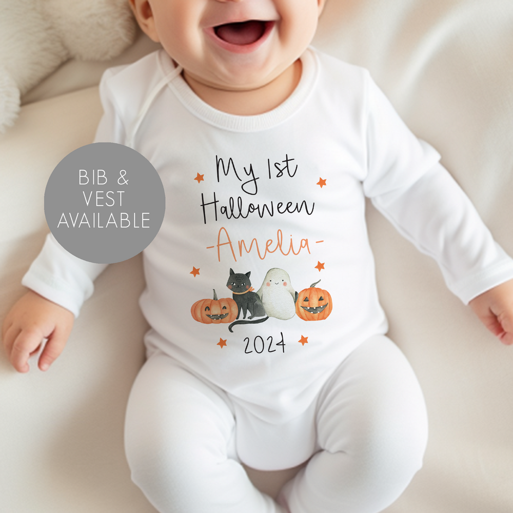 
                      
                        Personalised First Halloween Baby Vest & Sleepsuit
                      
                    