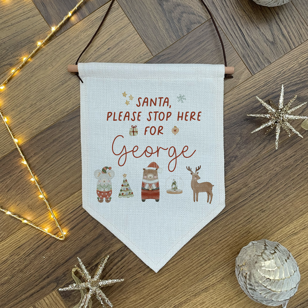 Personalised Santa Stop Here Sign