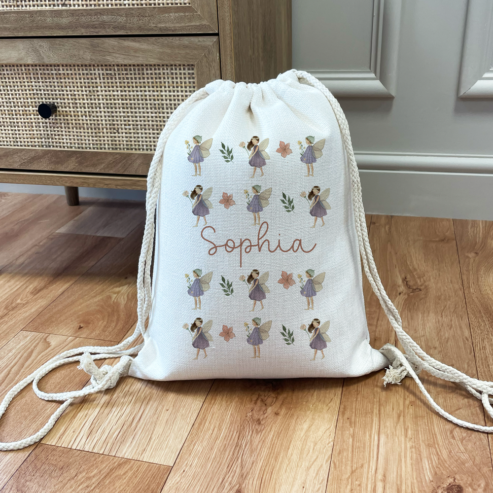 Personalised Fairy Drawstring Bag